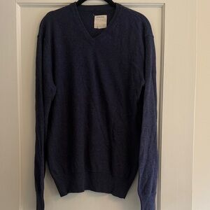 Life After Denim V-Neck Sweater in Navy